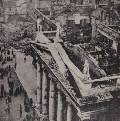 Aerial view of the G.P.O. in 1916<br><i>Courtesy of the Irish Capuchin Provincial Archives</i>