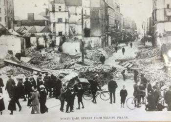 North Earl Street in 1916<br><i>Courtesy of the Irish Capuchin Provincial Archives</i>